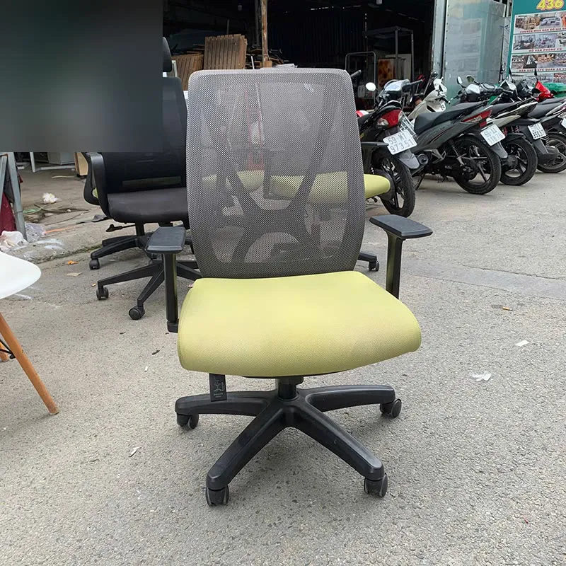 Ghế Văn Phòng Cũ Lưng Lưới Đệm Xanh