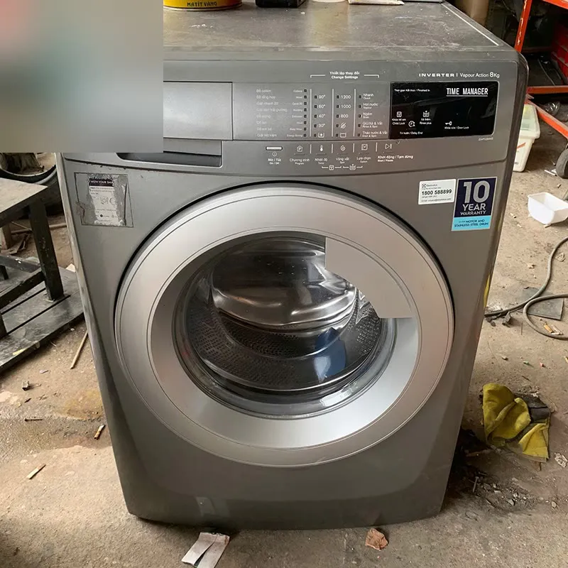 Máy Giặt Electrolux Cũ Cửa Ngang Màu Xám Bạc