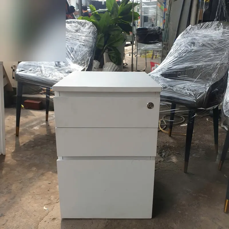 Tủ Hồ Sơ Cũ Màu Trắng 3 Hộc Kéo Thiết Kế Nhỏ Gọn