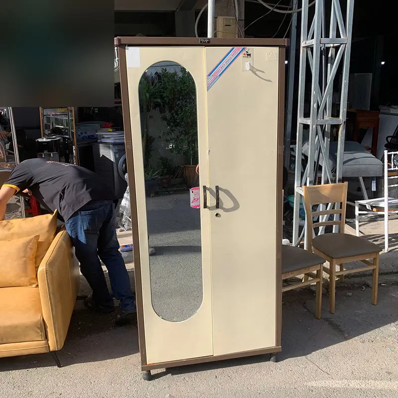 Tủ Quần Áo Sắt Cũ 2 Cánh Có Gương Soi